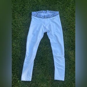 Nike Pro  MENS White Leggings TIGHTS RUNNING XXL